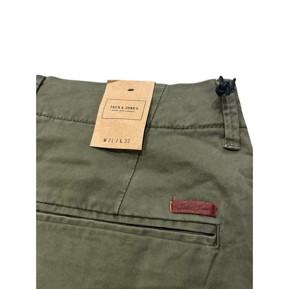 Jack & Jones Men's SLIM FIT MARCO ENZO OLIVE NIGHT Chino Tapered Pants W31 x L32 - Picture 8 of 8